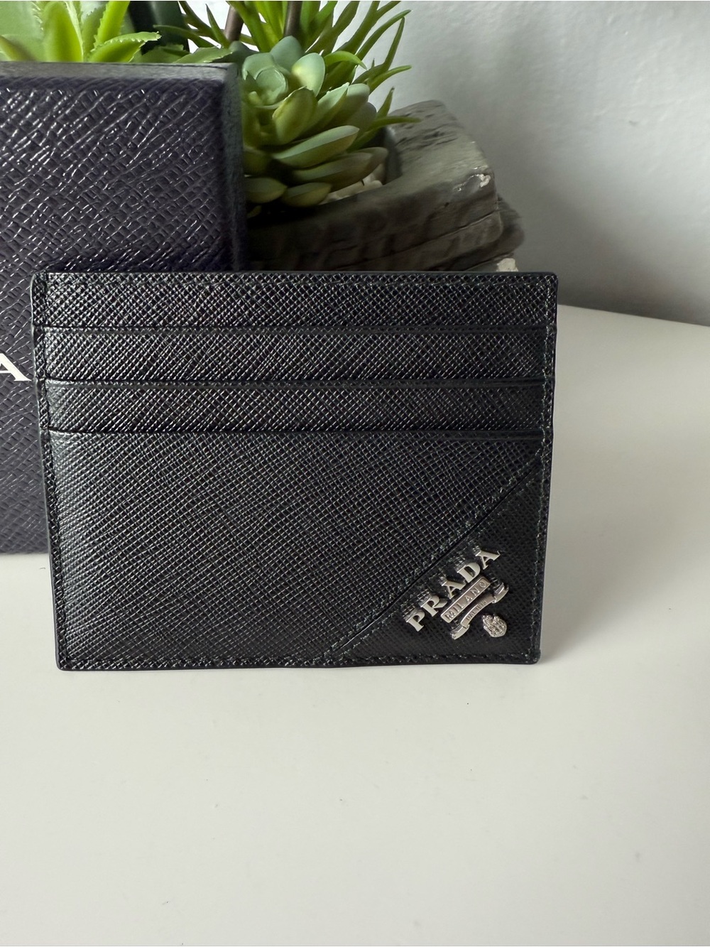 PRADA Men’s Saffiano Leather Card Holder
